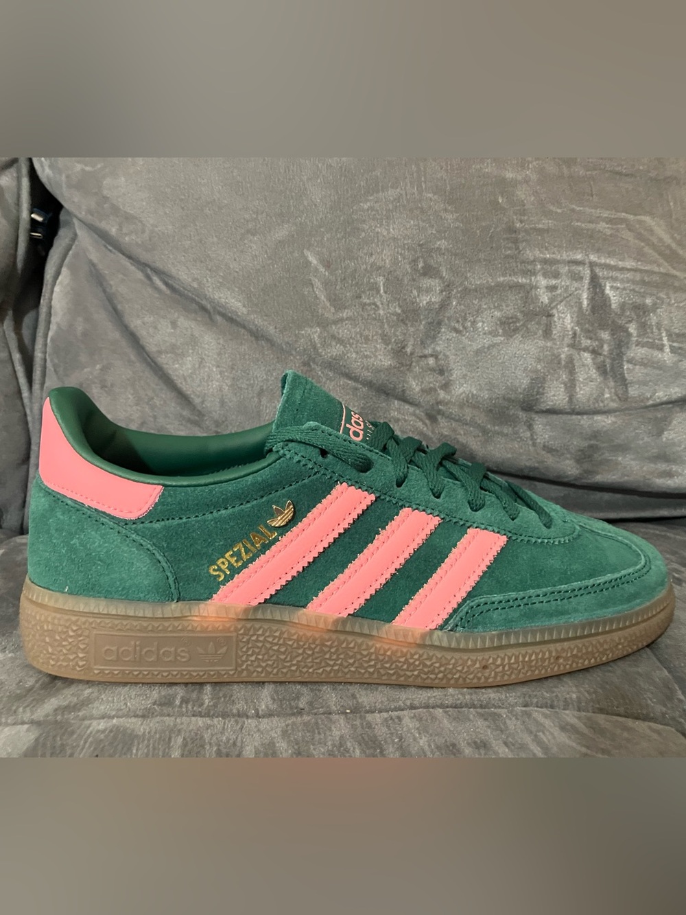 Adidas Women's Handball Spezial Originals Size 6 Green Pink Sparkle |IH1496|